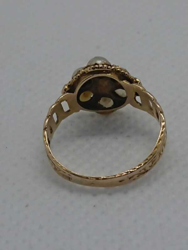 Victorian 15ct Gold Ruby & Pearl Ring - Image 4