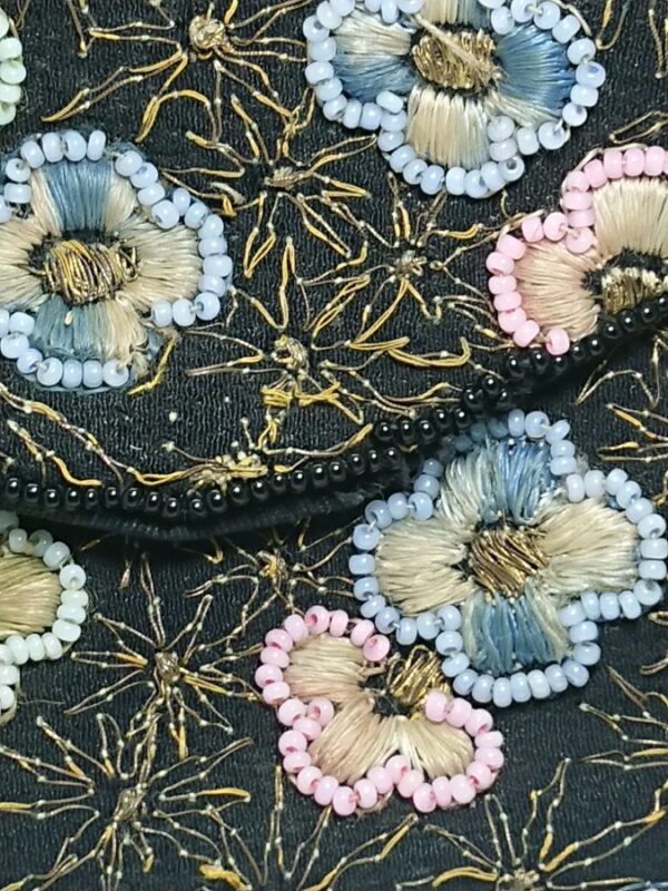 Antique Bead and Embroidery Bag/Purse - Image 6