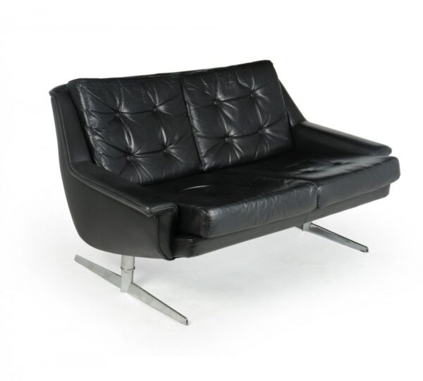 Danish Mid Century Leather Sofa by Werner Langenfeld for ESA