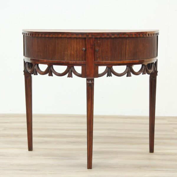 Adams Style Mahogany Semi Circle Console Table