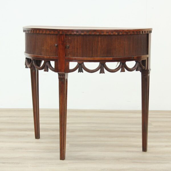 Adams Style Mahogany Semi Circle Console Table - Image 2