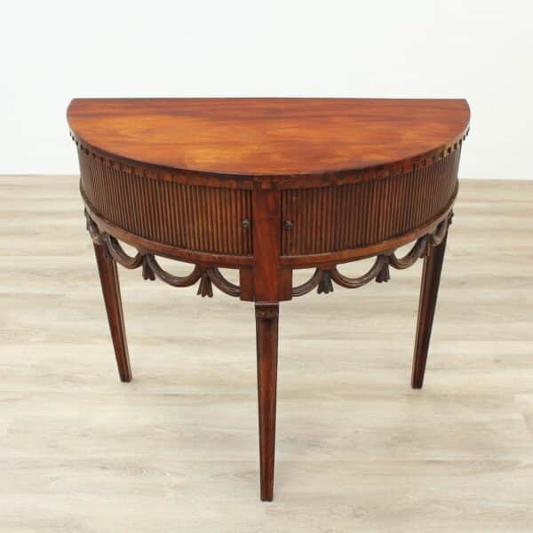 Adams Style Mahogany Semi Circle Console Table - Image 4