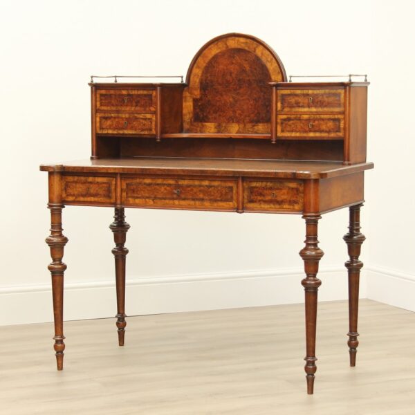 Early Victorian Burr Walnut Bonheur De Jour