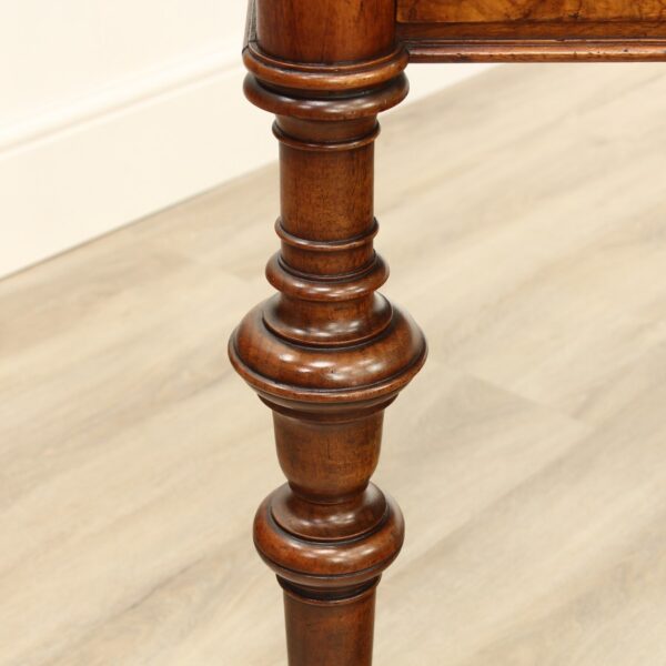 Early Victorian Burr Walnut Bonheur De Jour - Image 8