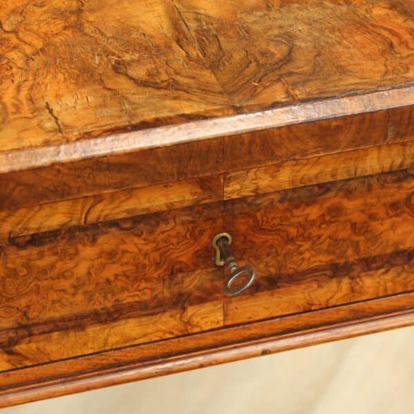 Early Victorian Burr Walnut Bonheur De Jour - Image 11