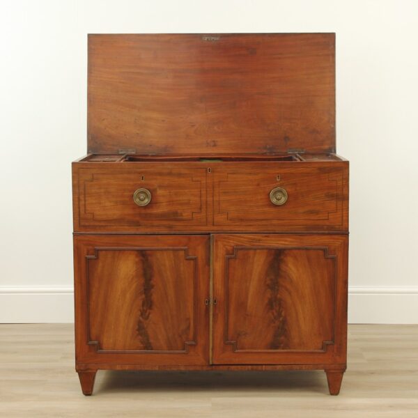 Georgian Mahogany Gentleman’s Washstand Chest Antique Antique Chest Of Drawers 6