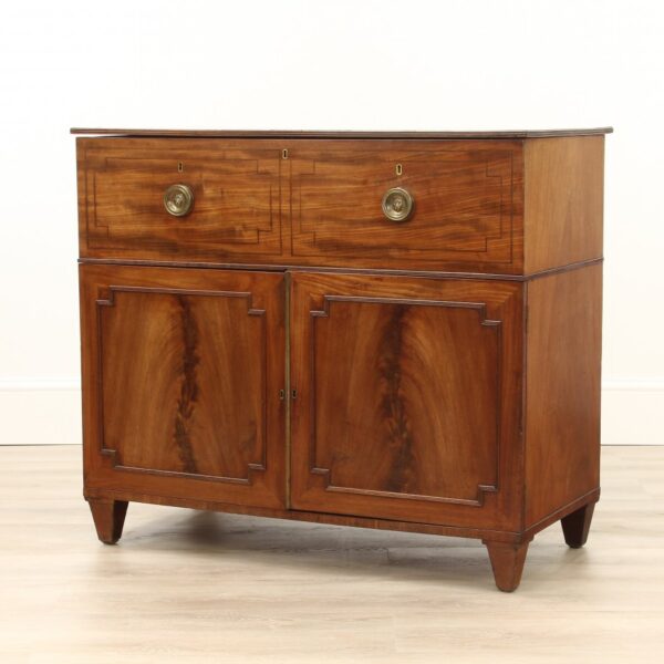 Georgian Mahogany Gentleman’s Washstand Chest Antique Antique Chest Of Drawers 5