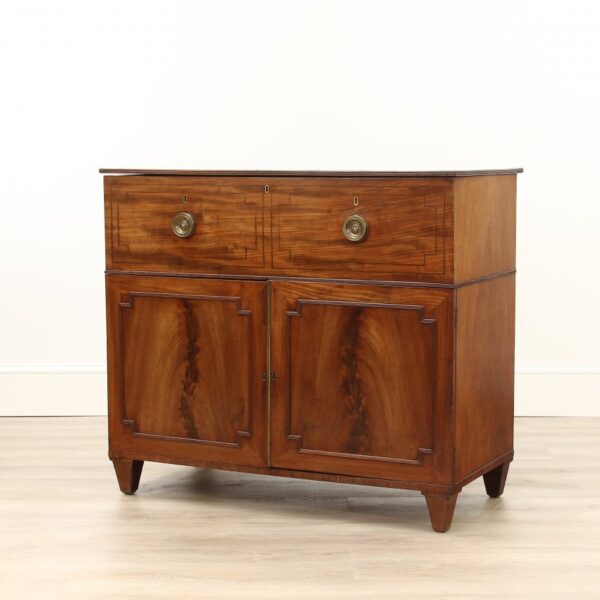 Georgian Mahogany Gentleman’s Washstand Chest Antique Antique Chest Of Drawers 3