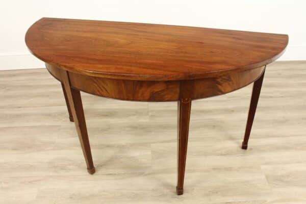 A Pair of Georgian Mahogany Semi Circle Console Tables antique furniture Antique Tables 15