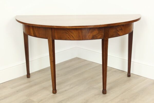 A Pair of Georgian Mahogany Semi Circle Console Tables antique furniture Antique Tables 6