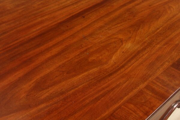 Victorian Carved Mahogany Library Table with Drawer - Image 10