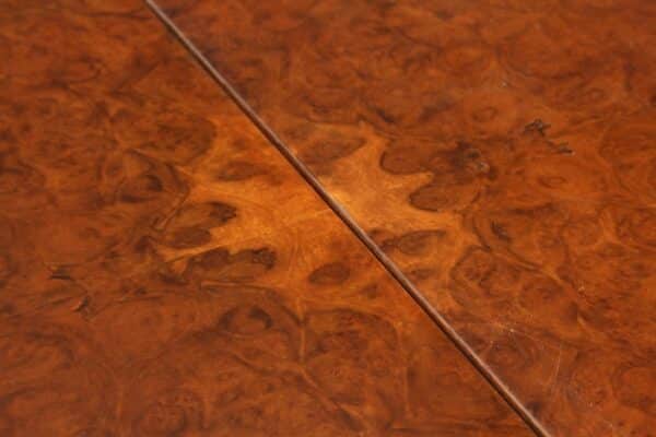 Georgian Rosewood and Burr Walnut Lyre Ended Sofa Table - Image 5