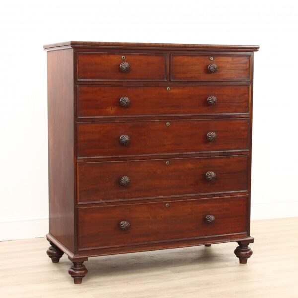 A Tall Victorian Mahogany Chest of Drawers chest of drawers Antique Chest Of Drawers 3