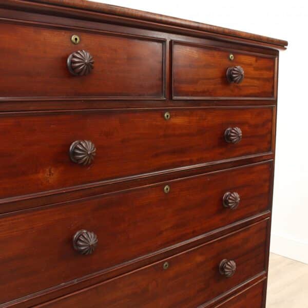 A Tall Victorian Mahogany Chest of Drawers chest of drawers Antique Chest Of Drawers 6