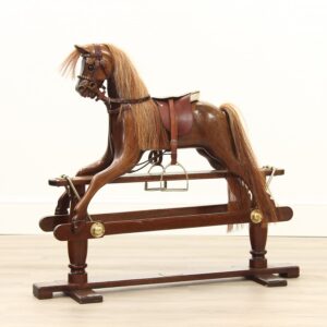 Carved Mahogany Rocking Horse rocking horse Antique Toys