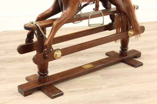 Carved Mahogany Rocking Horse - Image 8