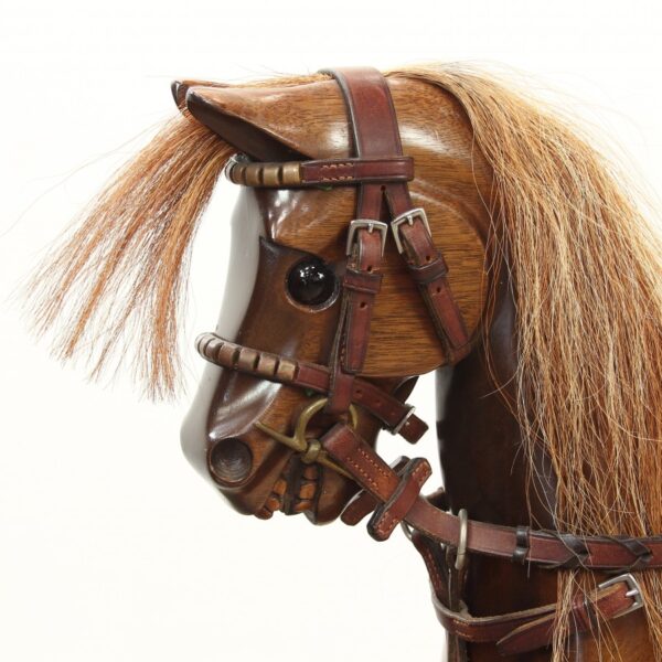 Carved Mahogany Rocking Horse - Image 3