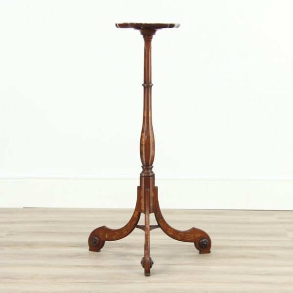 Victorian Dutch Marquetry Torchere Stand Dutch Antique Furniture 8