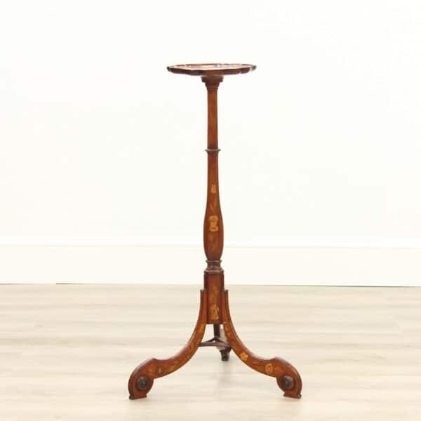 Victorian Dutch Marquetry Torchere Stand Dutch Antique Furniture 3