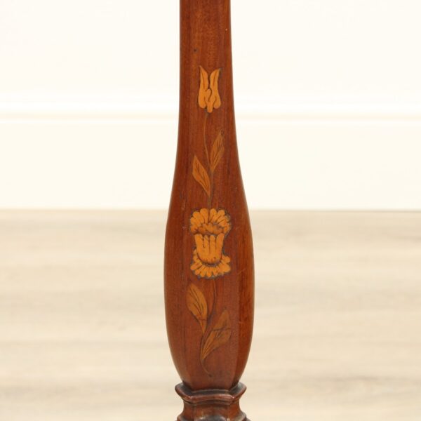 Victorian Dutch Marquetry Torchere Stand - Image 4