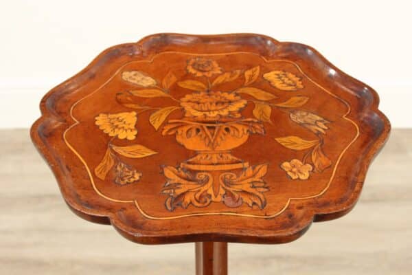 Victorian Dutch Marquetry Torchere Stand - Image 3