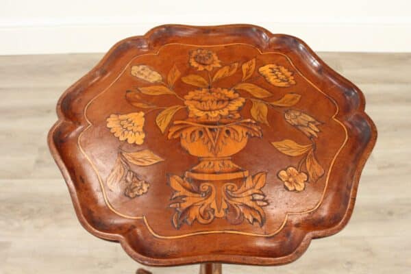 Victorian Dutch Marquetry Torchere Stand - Image 5