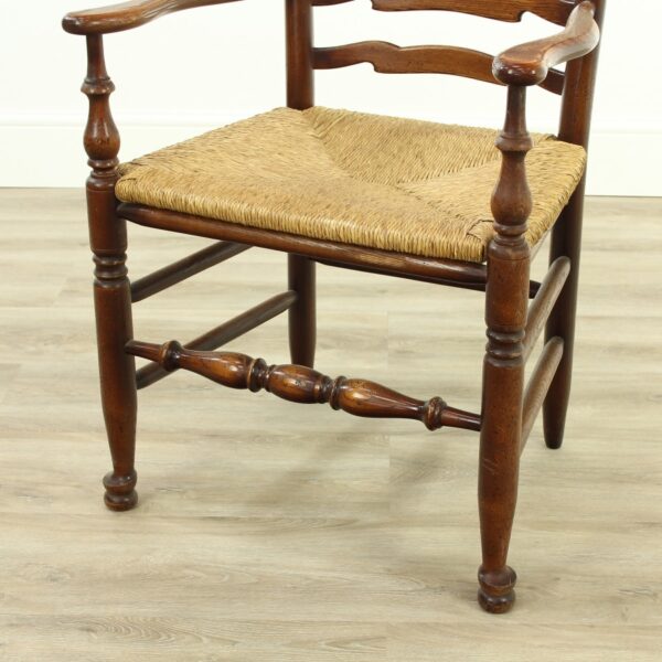 A Set of Four Elm Ladderback Chairs chairs Antique Chairs 6
