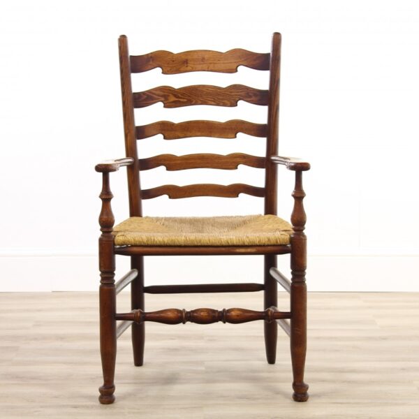 A Set of Four Elm Ladderback Chairs - Image 6