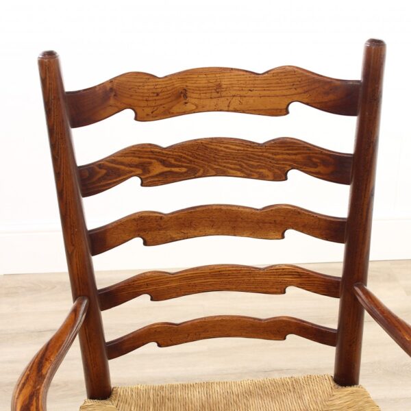 A Set of Four Elm Ladderback Chairs - Image 10