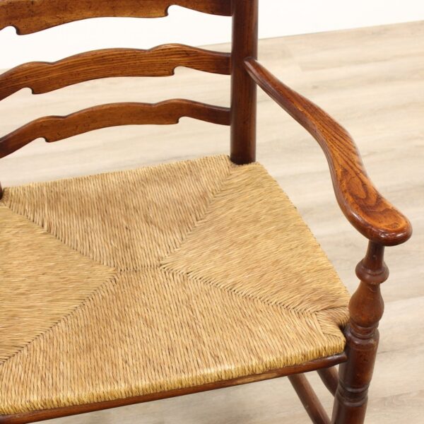 A Set of Four Elm Ladderback Chairs - Image 11