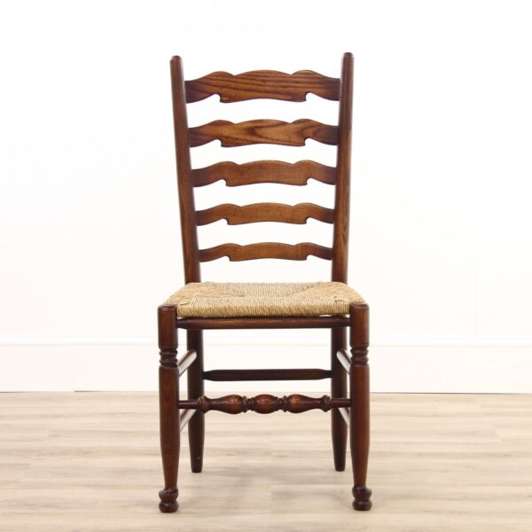 A Set of Four Elm Ladderback Chairs - Image 12