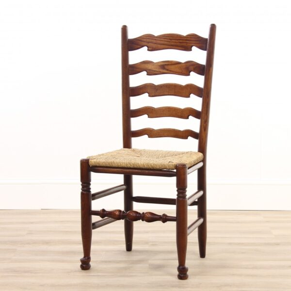 A Set of Four Elm Ladderback Chairs - Image 13