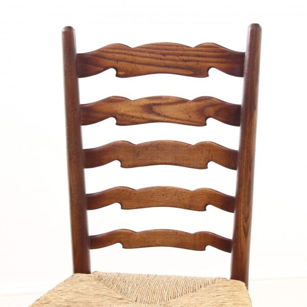 A Set of Four Elm Ladderback Chairs chairs Antique Chairs 16