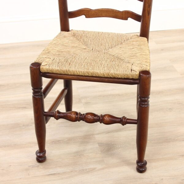 A Set of Four Elm Ladderback Chairs chairs Antique Chairs 17