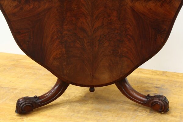 Victorian Flamed Mahogany Pedestal Table - Image 16
