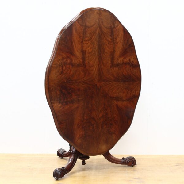 Victorian Flamed Mahogany Pedestal Table - Image 13