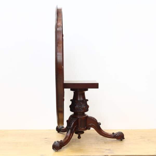 Victorian Flamed Mahogany Pedestal Table Mahogany Antique Furniture 14