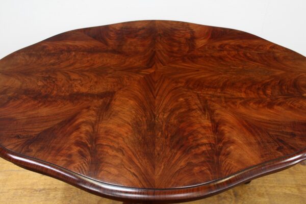 Victorian Flamed Mahogany Pedestal Table - Image 10