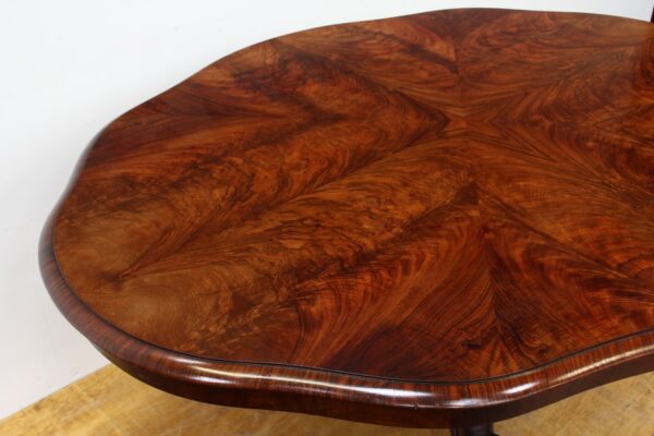 Victorian Flamed Mahogany Pedestal Table - Image 7