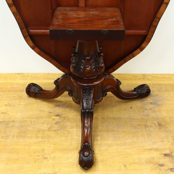Victorian Flamed Mahogany Pedestal Table - Image 3
