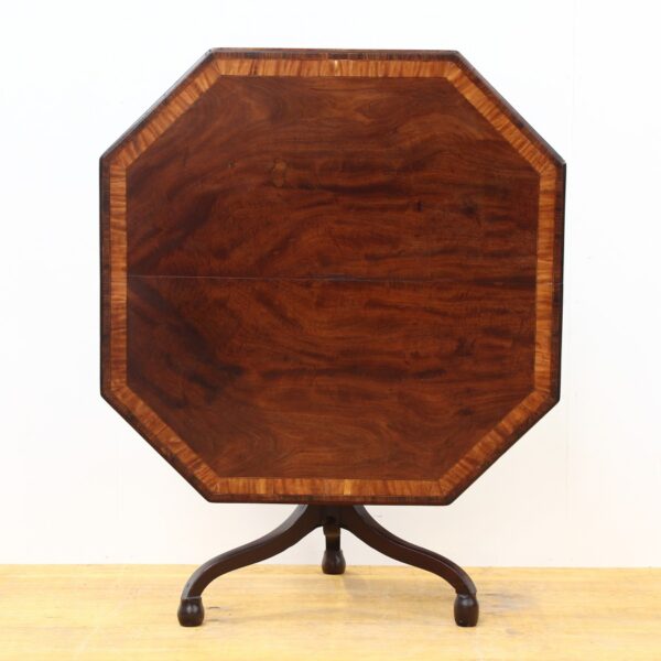 Georgian Mahogany & Satinwood Octagon Snap Top Table