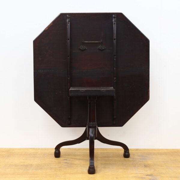 Georgian Mahogany & Satinwood Octagon Snap Top Table - Image 2