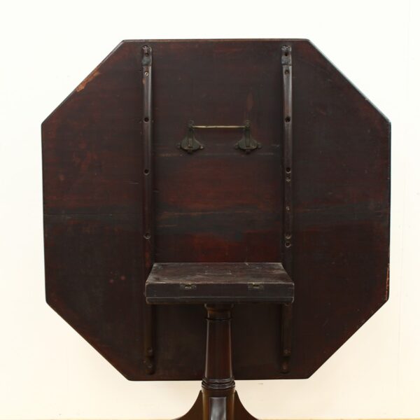 Georgian Mahogany & Satinwood Octagon Snap Top Table - Image 4