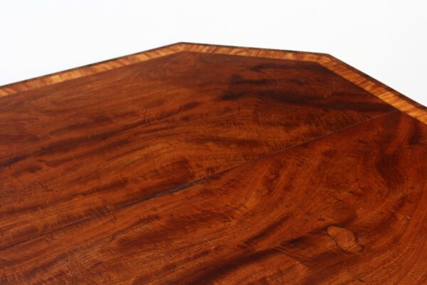 Georgian Mahogany & Satinwood Octagon Snap Top Table - Image 10