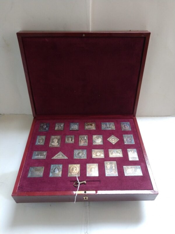 Rare set of Stamps of the British Empire Sterling Silver Boxed with Certificates c1980 - Image 2