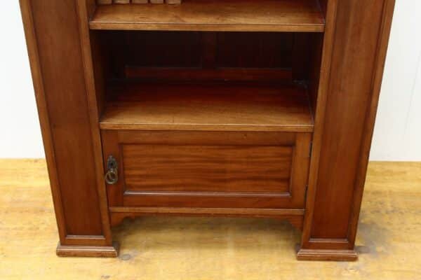 Edwardian Walnut Bookcase with 32 leather bound Charles Dickins Books (21 stories) - Image 11