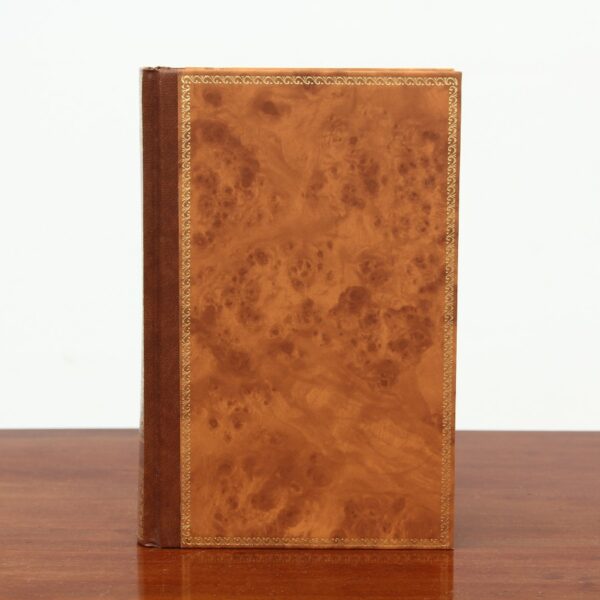 Edwardian Walnut Bookcase with 32 leather bound Charles Dickins Books (21 stories) - Image 9