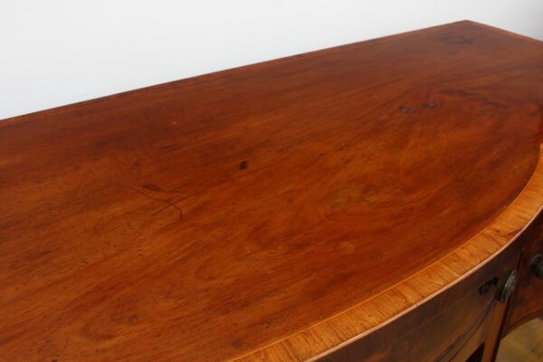 George III Serpentine Flamed Mahogany Sideboard - Image 14