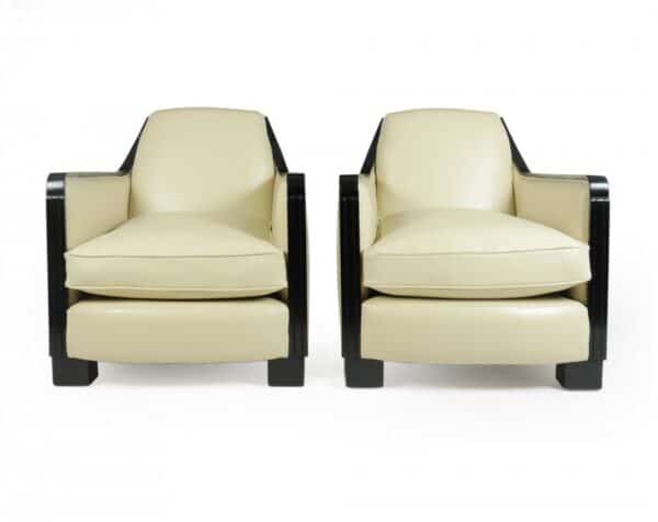 A Pair of art Deco Leather Armchairs - Image 9