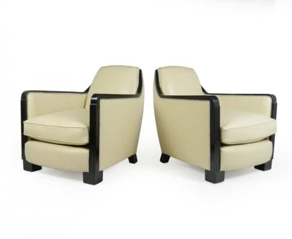 A Pair of art Deco Leather Armchairs - Image 8